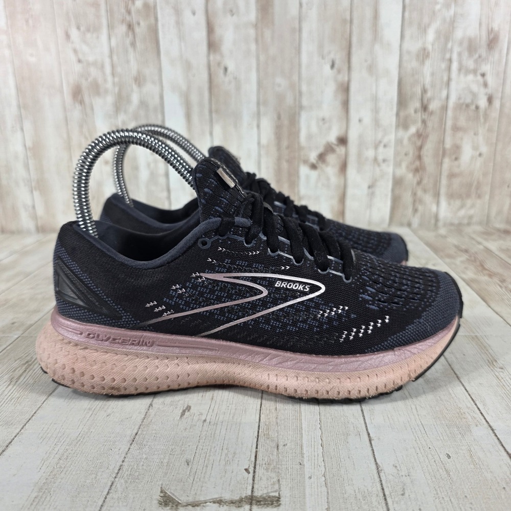 Brooks Glycerin 19‎ Women's Running Shoes Black Pink Sz 6 Athletic Sneakers